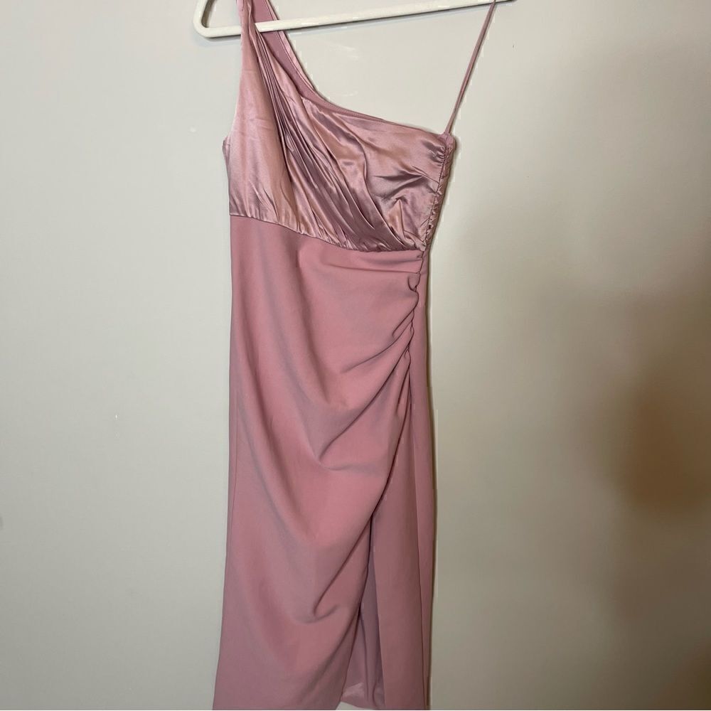 Cinq A Sept Pink Sand Trenton Half shoulder dress size 0 - Picture 10 of 11